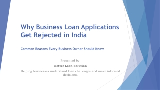 Why Business Loan Applications Get Rejected in India
