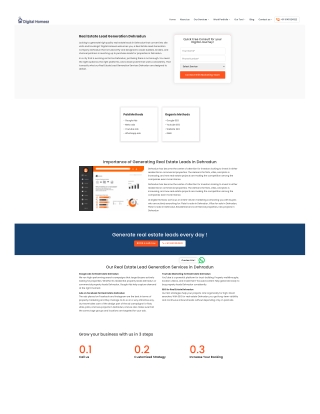 Real Estate Lead Generation Dehradun Solutions – Digital Homeez