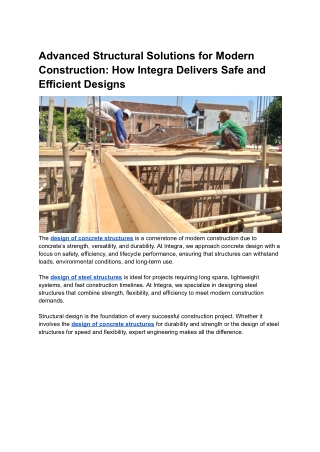 Advanced Structural Solutions for Modern Construction_ How Integra Delivers Safe and Efficient Designs