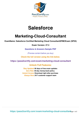 Marketing Cloud Consultant | Salesforce Digital Marketing Specialist