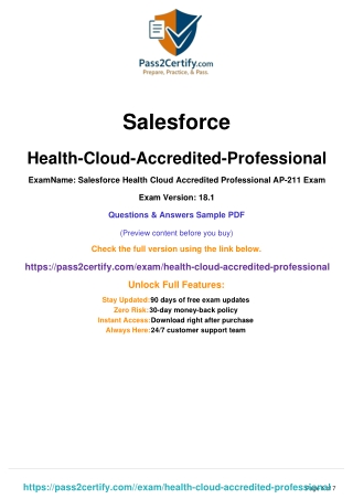 Health Cloud Accredited Professional Exam Guide | Salesforce Healthcare Certific