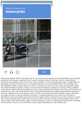 Browsing Bike Mishaps Entailing Uber Or Lyft