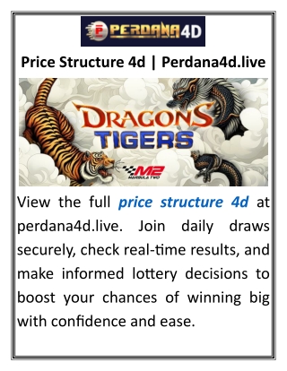 Price Structure 4d Perdana4d.live