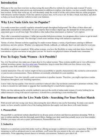 Revealing the most effective Internet Site for Live Nude Girls: Your Satisfactio