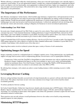 Exploring Advanced Technical Strategies for Enhanced Site Performance.