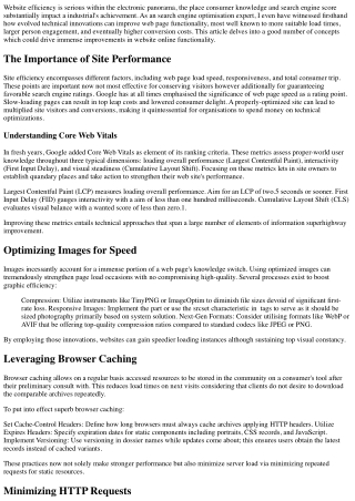 Exploring Advanced Technical Strategies for Enhanced Site Performance.