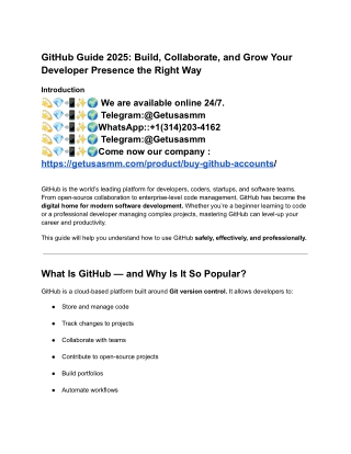Top 12 Sites To Buy Old Github Accounts In 2025