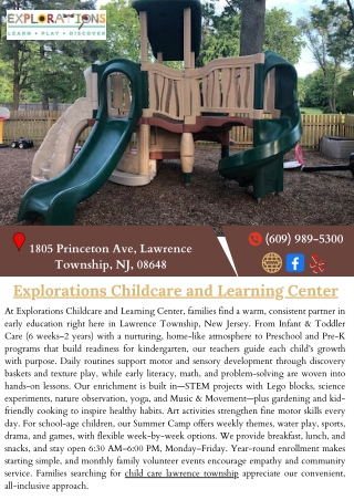 Explorations Childcare and Learning Center