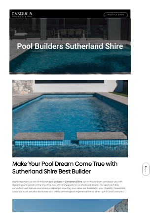 Pool Builders Sutherland Shire
