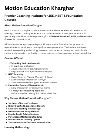 Motion Education Kharghar