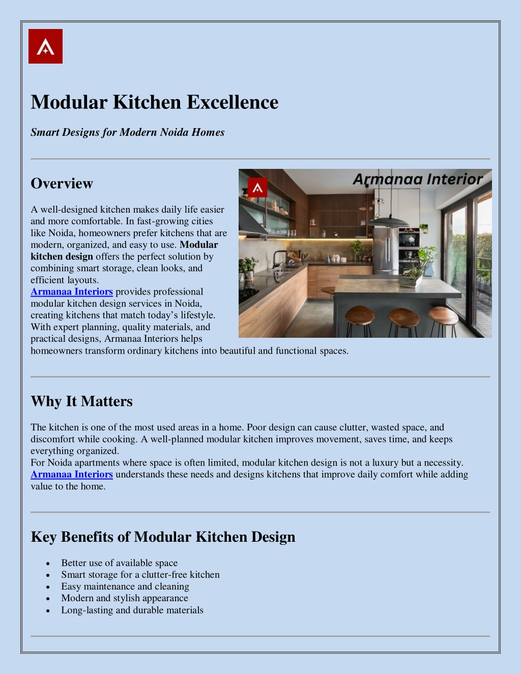 Presentation Development Kitchen PPT - Modular Kitchen Excellence: Smart Designs for Modern Noida Homes ...