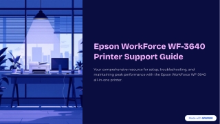 Epson WorkForce WF-3640 Printer Support Guide