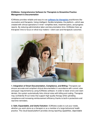 ICANotes_ Comprehensive Software for Therapists to Streamline Practice Management & Documentation