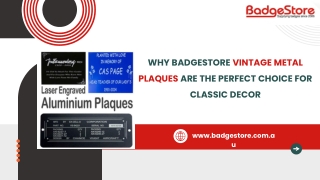 Why BadgeStore Vintage Metal Plaques Are the Perfect Choice for Classic Decor