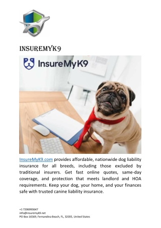 Dog Owner Liability Insurance