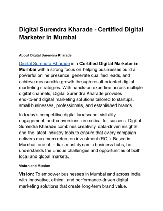 Digital Surendra is a Certified Digital Marketer