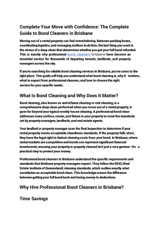 Bond Clean QLD: Cleaning Done the Right Way