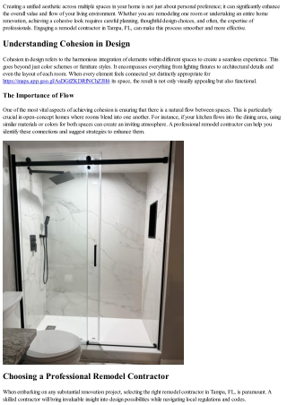 Achieving a Cohesive Look Across Multiple Spaces With Professional Help