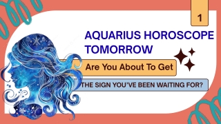 Aquarius Horoscope Tomorrow Are You About To Get The Sign You’ve Been Waiting For