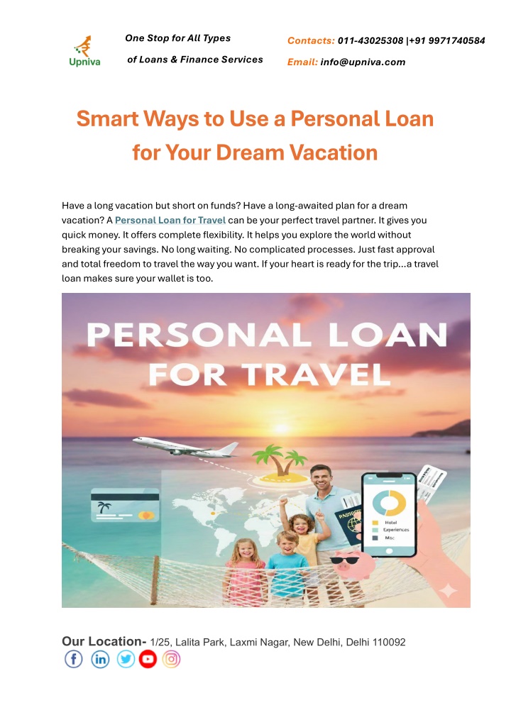 PPT - Smart Ways to Use a Personal Loan for Your Dream Vacation ...
