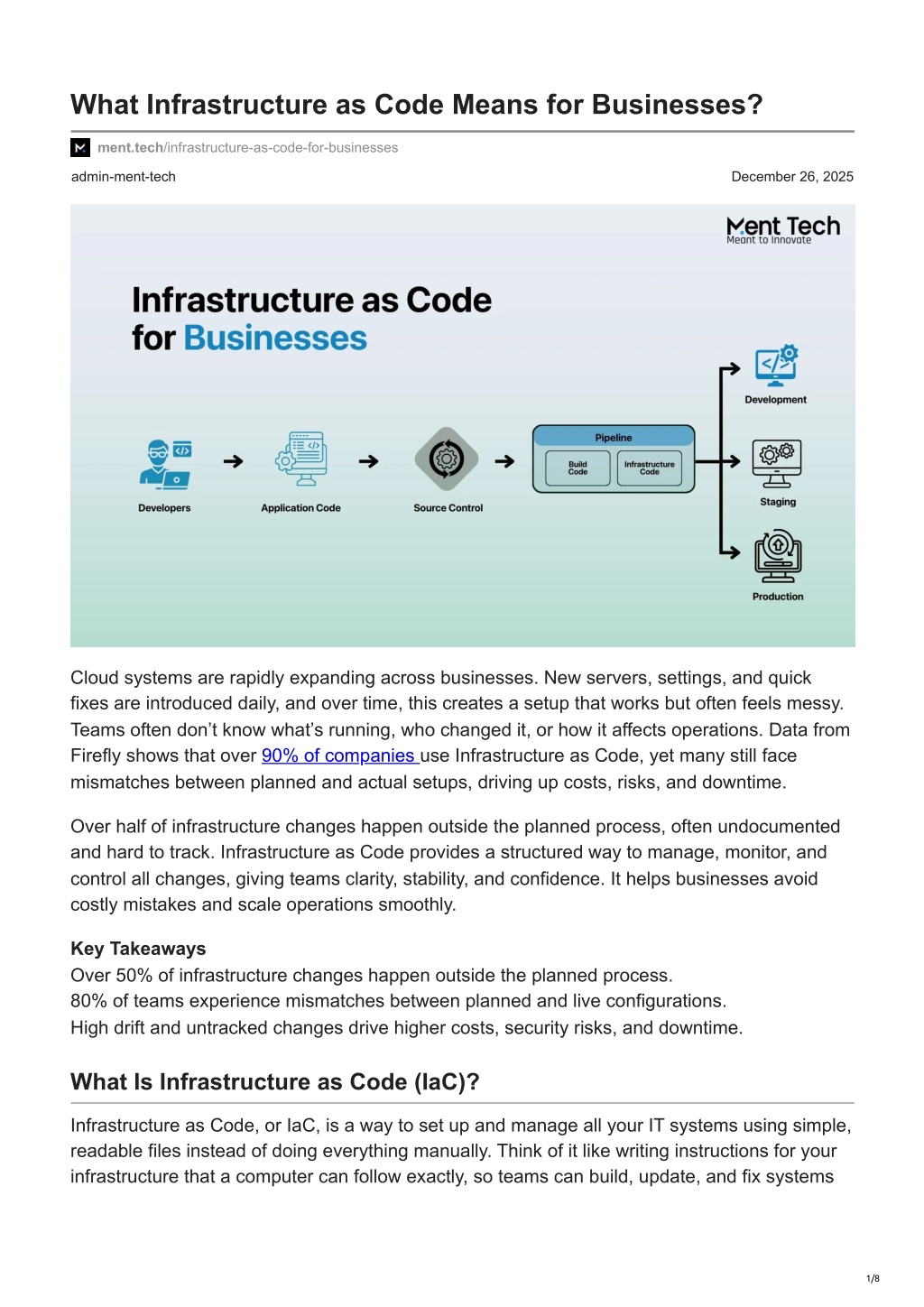PPT - ment.tech-What Infrastructure as Code Means for Businesses ...