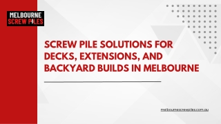 Learn the Benefits of Screw Piles for Decks, Extensions & Backyard Builds