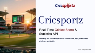 Cricket Live Score API by Cricsportz