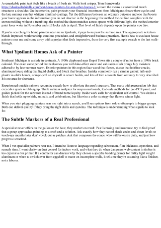 Exactly how to Pick the most effective Home Painters Near Me in Ypsilanti