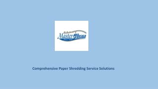 Paper Shredding Service Crown Point ppt