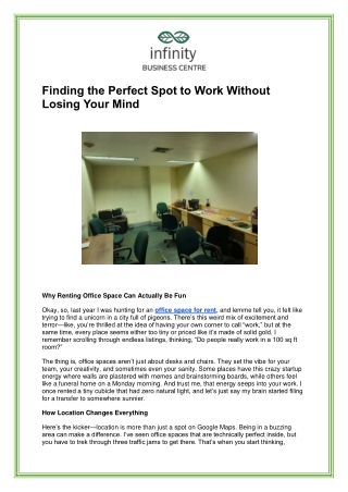 Office Space for Rent in Kolkata | Flexible Workspaces