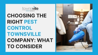 Choosing the Right Pest Control Townsville Company: What to Consider