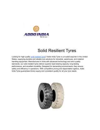 Solid Resilient Tyres