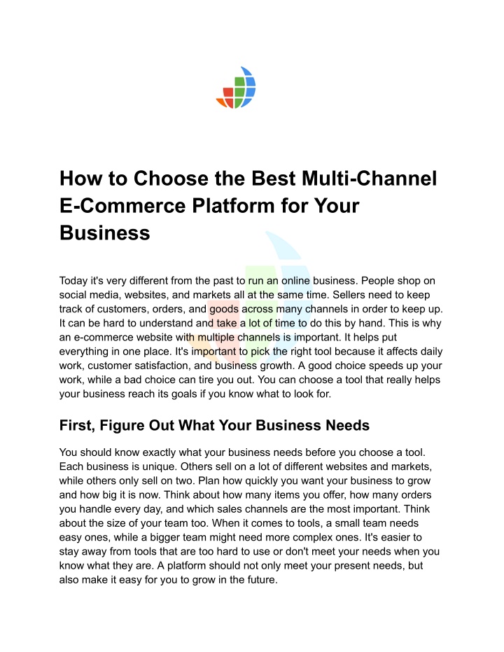 PPT - How to Choose the Best Multi-Channel E-Commerce Platform for Your ...