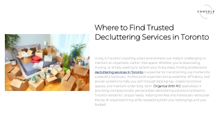 Where to Find Trusted Decluttering Services in Toronto