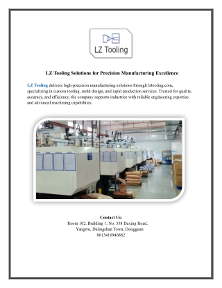LZ Tooling Solutions for Precision Manufacturing Excellence