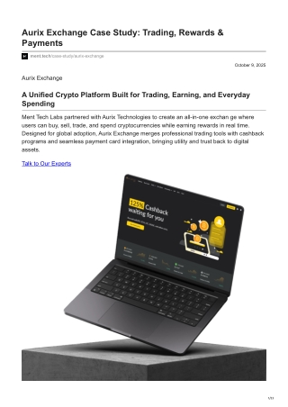 Aurix Exchange Case Study: Trading, Rewards & Payments