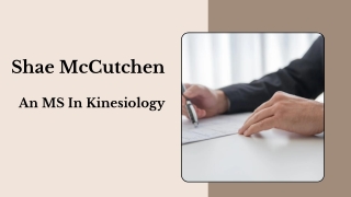 Shae McCutchen - An MS In Kinesiology