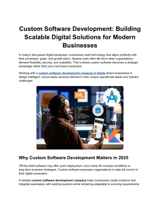 Custom Software Development_ Building Scalable Digital Solutions for Modern Businesses