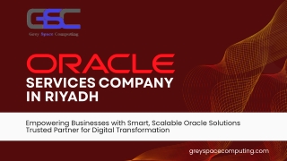 Oracle Services Company in Riyadh