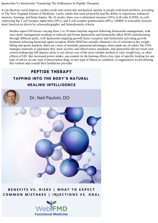 Sermorelin Vs Ipamorelin: Which Peptide Treatment Is Ideal For You?