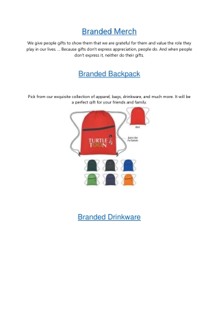 Branded Merch