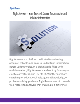RightAnswer – Your Trusted Source for Accurate and Reliable Information