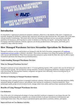 How Managed Storage Services Optimize Operations for Businesses