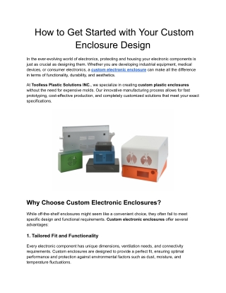 How to Get Started with Your Custom Enclosure Design