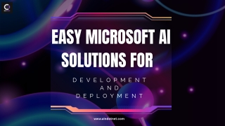 Easy Microsoft AI Solutions for Development and Deployment