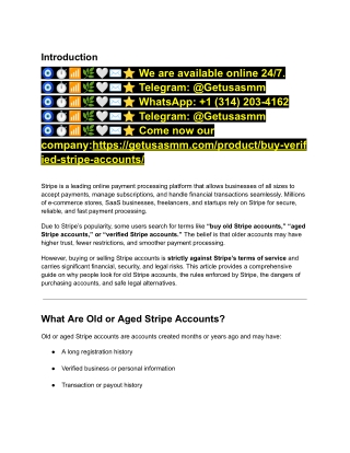 How To Buy Verified Stripe Account A Step-3 By Step Guide