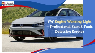 VW Engine Warning Light — Professional Scan & Fault Detection Service