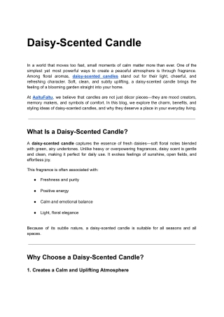 5.Daisy-Scented Candle