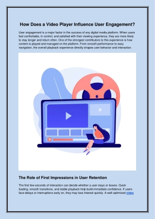 How Does a Video Player Influence User Engagement?
