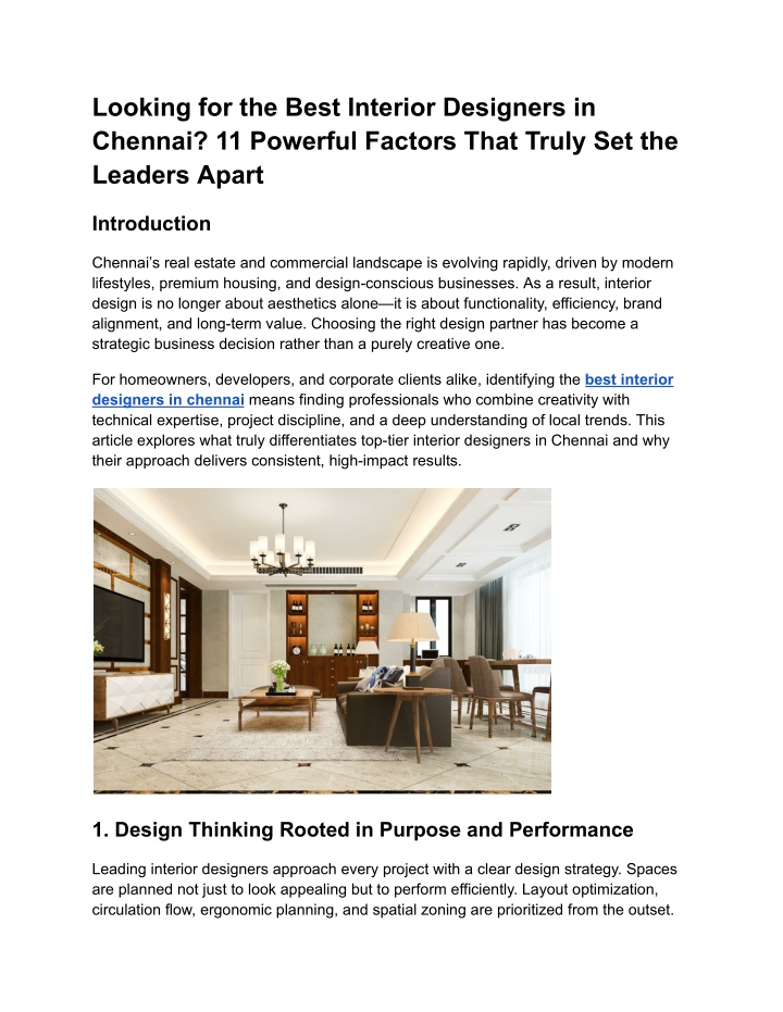 PPT - Looking for the Best Interior Designers in Chennai 11 Powerful ...